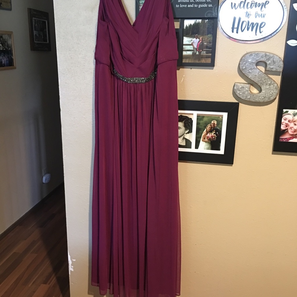 Sangria colored bridesmaids dress size 20